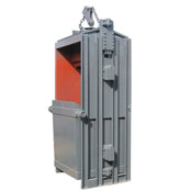 立井翻轉式防墜罐籠箕斗